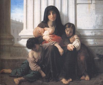 Adolphe William Bouguereau Indiget Family (mk26) oil painting picture
